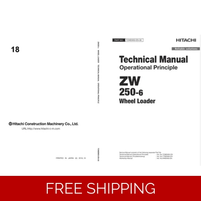HITACHI ZW250-6 WHEEL LOADER TECHNICAL MANUALS